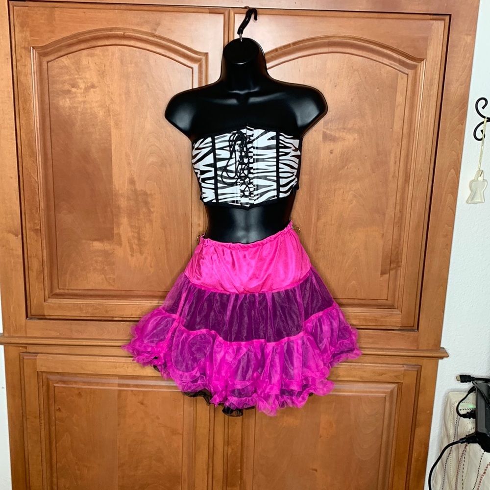 Pink Reversible Tutu 80’s Costume
